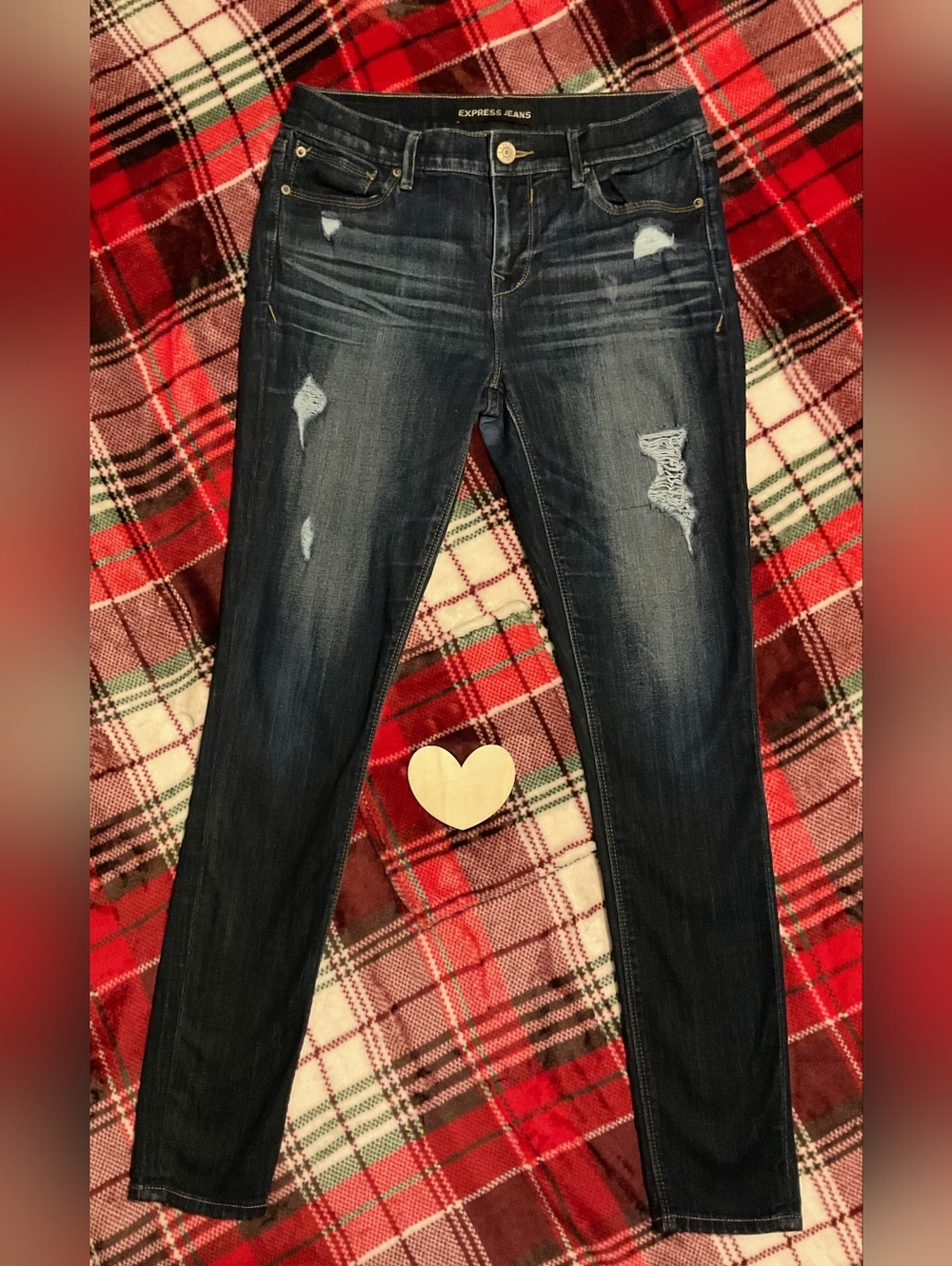 Express 👍 Dark Wash, Mid Rise Skinny Jeans , Like New